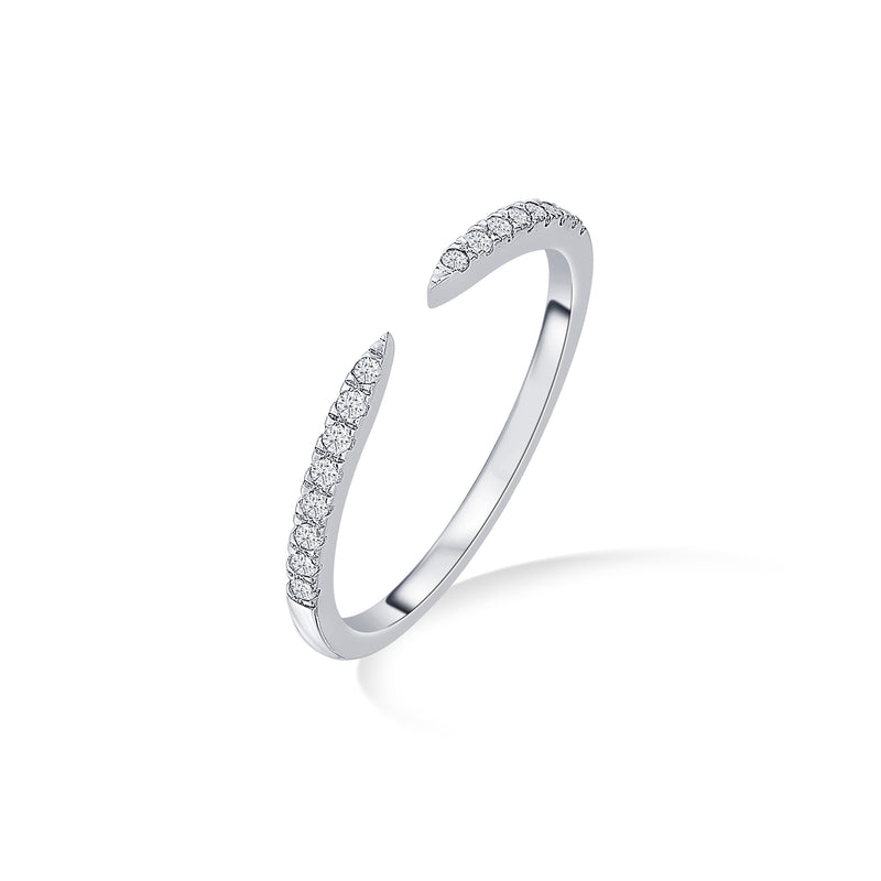 Nipura 925 Sterling Silver Sparkle Split Cuff Ring