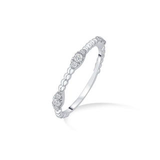 Nipura 925 Sterling Silver  Zircon Glimmer Stackable Ring