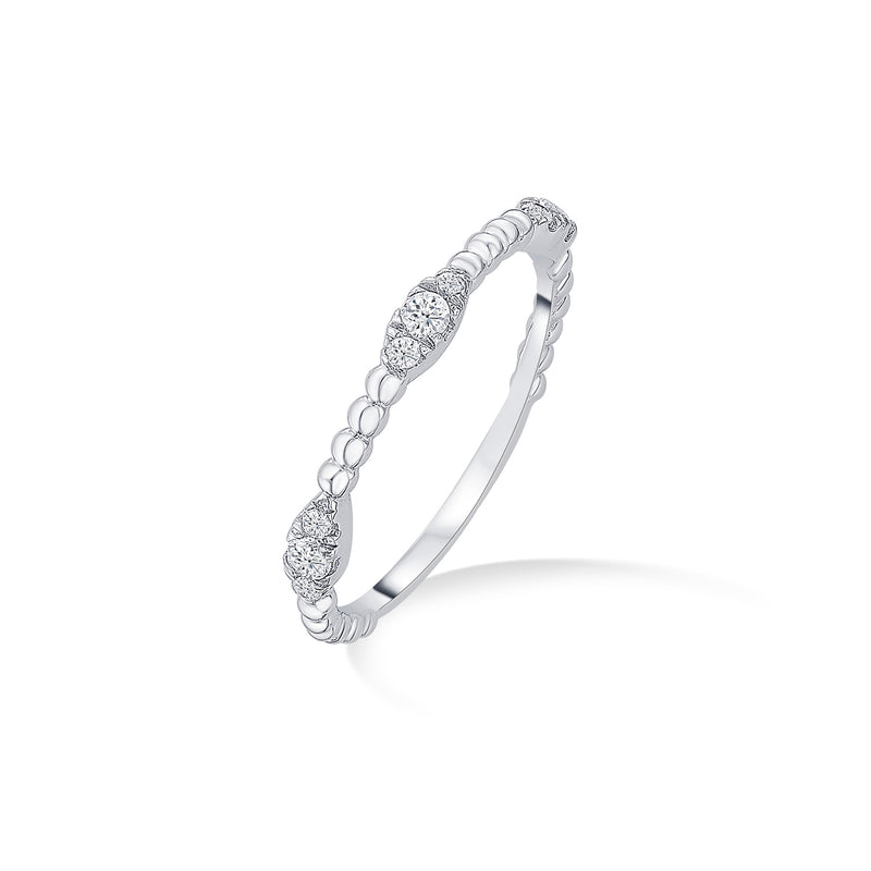Nipura 925 Sterling Silver  Zircon Glimmer Stackable Ring