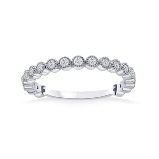 Nipura 925 Sterling Silver Half-Eternity Zircon Band Ring