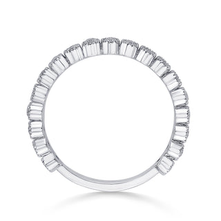Nipura 925 Sterling Silver Half-Eternity Zircon Band Ring