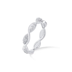 Zircon Twisted Wave 925 Sterling Silver Ring