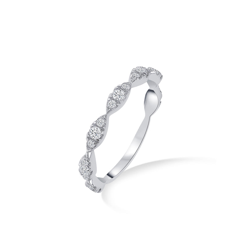 Nipura 925 Sterling Silver Zircon Radiance Loop Stackable Ring
