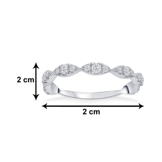 Nipura 925 Sterling Silver Zircon Radiance Loop Stackable Ring