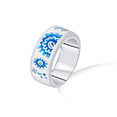 Nipura 925 Sterling Silver Colour Pop Blue Enamel