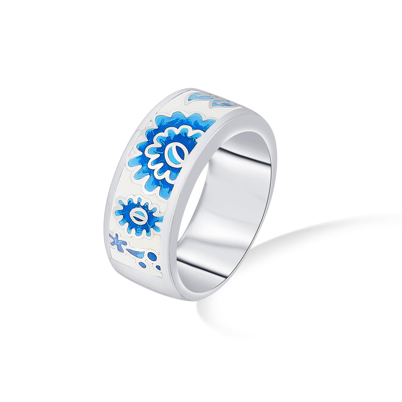 Nipura 925 Sterling Silver Colour Pop Blue Enamel