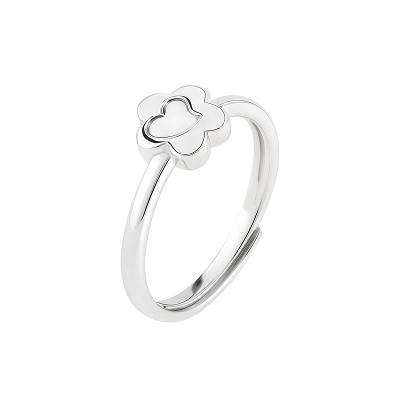 Nipura 925 Sterling Silver Minimalist Tiny Heart Ring - Adjustable