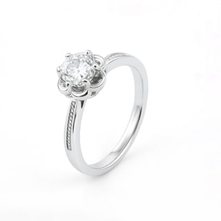 Nipura 925 Sterling Silver Minimalist Zircon Princess Ring - Adjustable