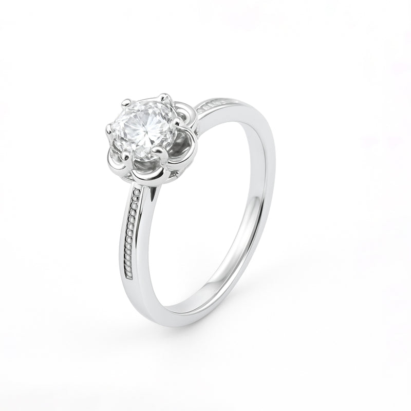 Nipura 925 Sterling Silver Minimalist Zircon Princess Ring - Adjustable