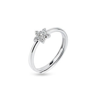 Nipura 925 Sterling Silver Minimalist Star Ring - Adjustable