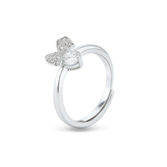 Minimalist Minnie Bow 925 Sterling Silver Adjustable Ring