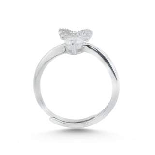 Nipura 925 Sterling Silver Minimalist Minnie Bow Ring - Adjustable