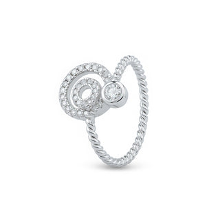 Nipura 925 Sterling Silver Minimalist Zircon Elegance Ring - Adjustable
