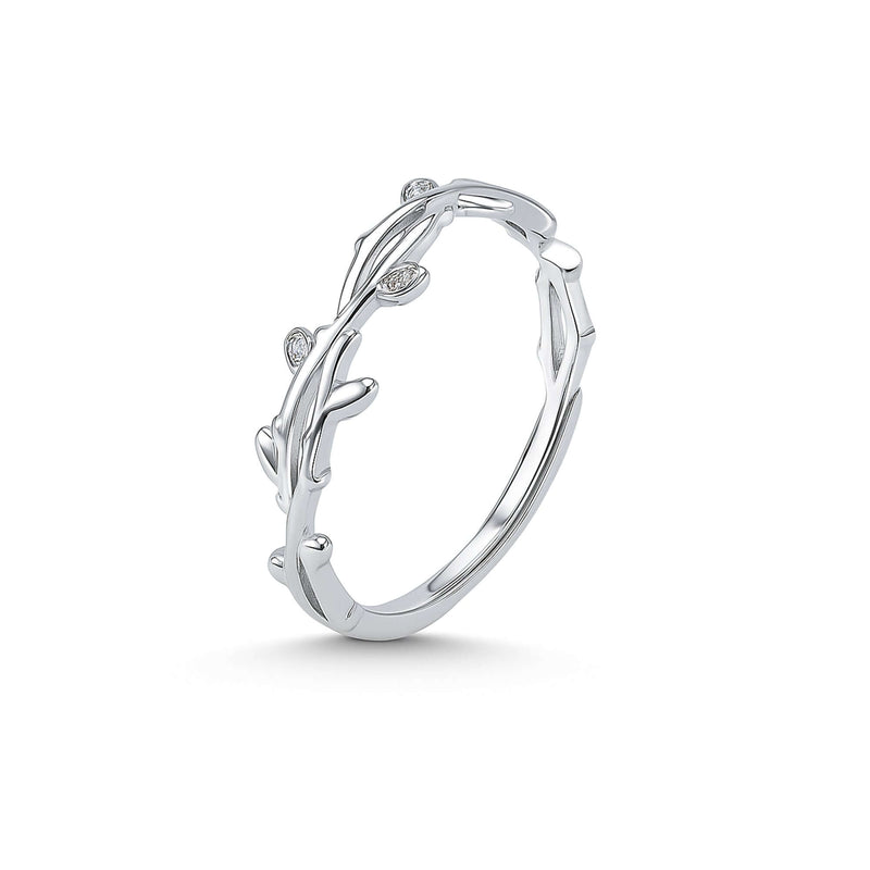 Nipura 925 Sterling Silver Minimalist Wreath Ring - Adjustable