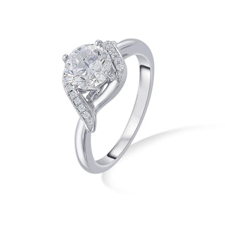 Nipura 925 Sterling Silver Elegance Twist Solitaire Ring