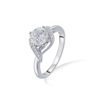 Nipura 925 Sterling Silver Elegance Twist Solitaire Ring