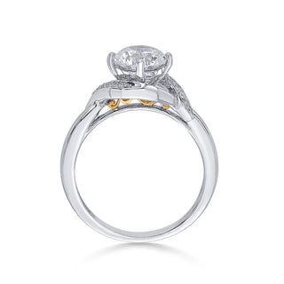 Nipura 925 Sterling Silver Elegance Twist Solitaire Ring