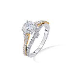 Two-in-One Solitaire 925 Sterling Silver Ring