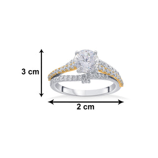 Nipura 925 Sterling Silver Two-in-One Solitaire Ring