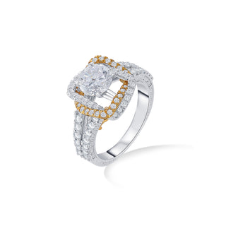 Nipura 925 Sterling Silver Criscross Crown Solitaire Ring