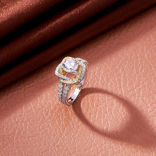 Nipura 925 Sterling Silver Criscross Crown Solitaire Ring
