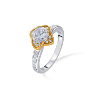 Nipura 925 Sterling Silver Blooming Star Solitaire Ring
