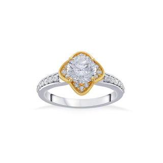 Nipura 925 Sterling Silver Blooming Star Solitaire Ring