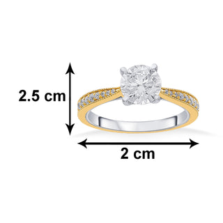 Nipura 925 Sterling Silver Angelix Solitaire Ring