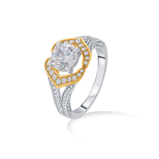Nipura 925 Sterling Silver Solitaire Golden Marvel Ring