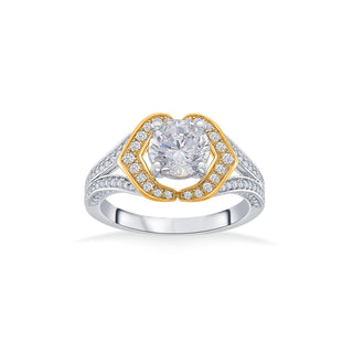 Nipura 925 Sterling Silver Solitaire Golden Marvel Ring