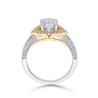 Nipura 925 Sterling Silver Solitaire Golden Marvel Ring