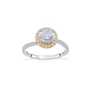 Nipura 925 Sterling Silver Halo Basket Solitaire Ring