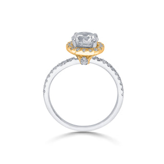 Nipura 925 Sterling Silver Halo Basket Solitaire Ring