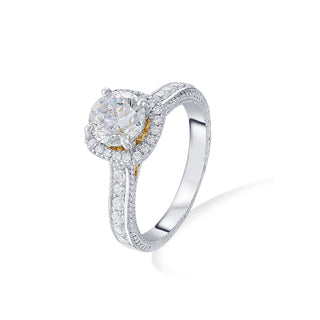 Nipura 925 Sterling Silver Golden Heart Gallery Ring