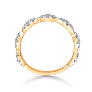 Nipura 925 Sterling Silver Golden Radiance Loop Stackable Ring