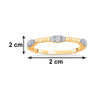 Nipura 925 Sterling Silver  Golden Glimmer Stackable Ring