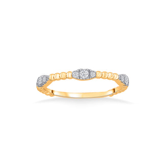 Nipura 925 Sterling Silver  Golden Glimmer Stackable Ring