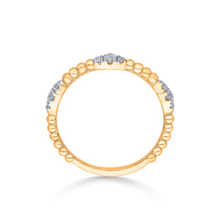 Nipura 925 Sterling Silver  Golden Glimmer Stackable Ring