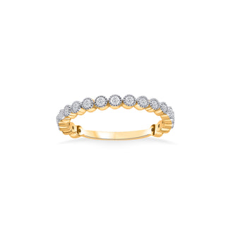 Nipura 925 Sterling Silver Half-Eternity Golden Band Ring