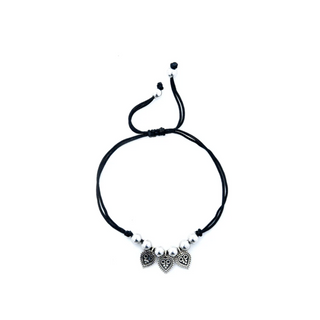 Nipura 925 Sterling Silver Leaf Charm Adjustable Anklets Pair