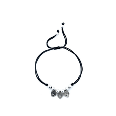 Leaf Charm 925 Sterling Silver Adjustable Anklets Pair