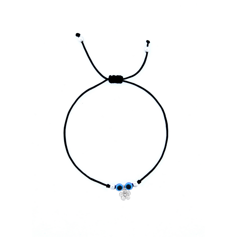 Nipura 925 Sterling Silver Blossom Charm Adjustable Anklets Pair