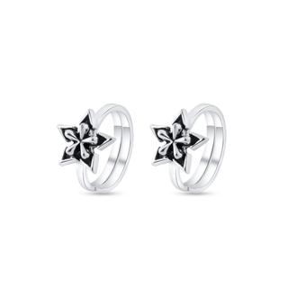Nipura 925 Sterling Silver Fleur Star Toe Rings