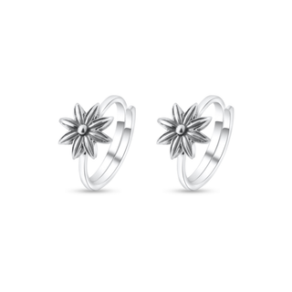 Nipura 925 Sterling Silver Starburst Toe Rings