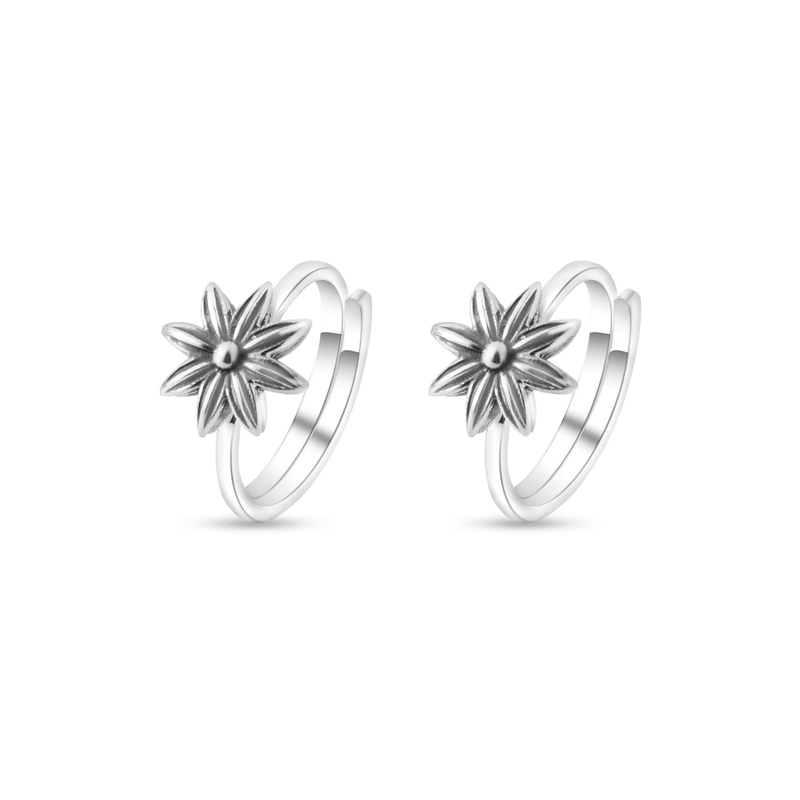 Nipura 925 Sterling Silver Starburst Toe Rings