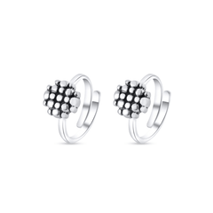 Dotted Charm 925 Sterling Silver Adjustable Toe Rings