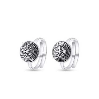 Nipura 925 Sterling Silver Tribal Swirl Toe Rings