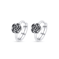 Rosette Charm 925 Sterling Silver Adjustable Toe Rings