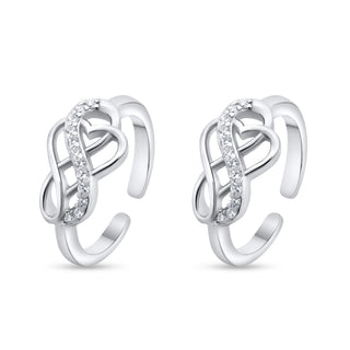 Nipura 925 Sterling Silver Petal Path Adjustable Toe Ring