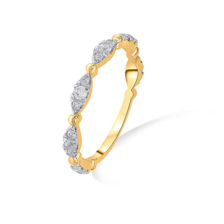 Nipura 925 Sterling Silver Zircon Wave Stackable Ring